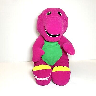stuffed purple dinosaur
