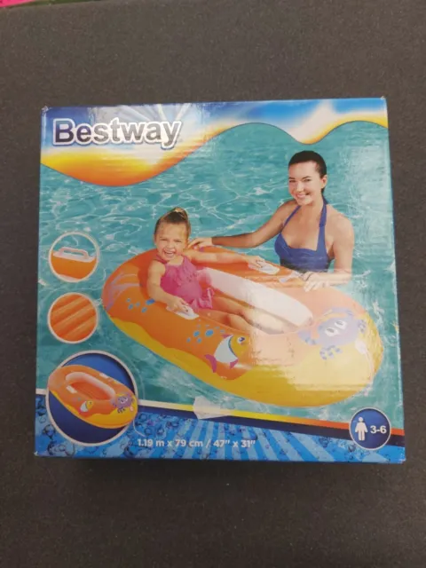 Bestway Kinder-Schlauchboot 110 x 64 x 25 cm mit Griffe | 1 Stück