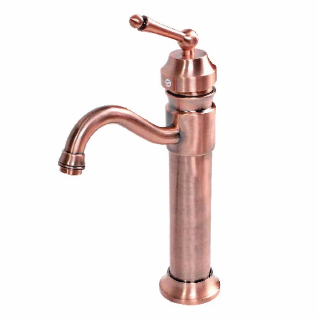Antique Copper Bathroom Faucet Solid Brass Faucet S Style One Handle Faucet