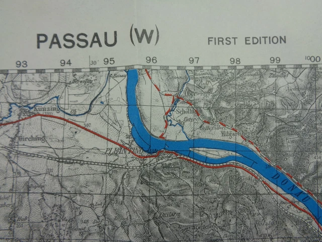 WW2 BRITISH MAP of GERMANY entitled 