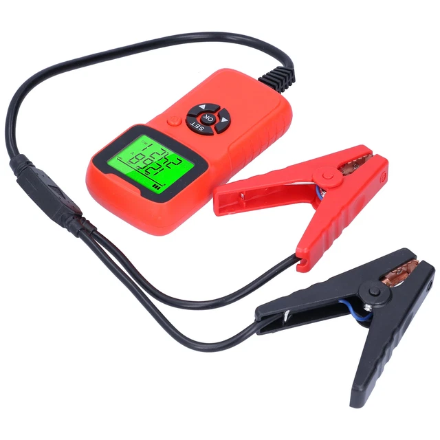 (Rouge) Testeur De Batterie Automobile Fonction De Rappel Sonore Portable