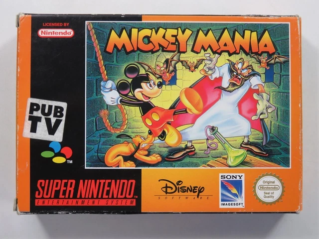 Mickey Mania Super Nintendo (Snes) Pal-Eur (Complete - Box Damaged)