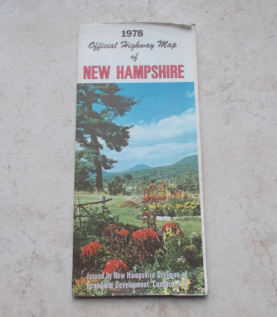 ANCIEN LIVRET CARTES Routières New Hampshire 1978 vintage automobilia