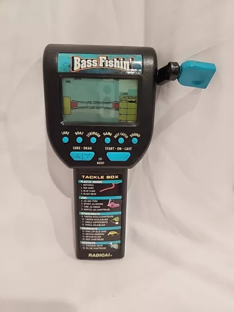 2003 RADICA BASS Fishin Fishing Pole Electronic Handheld Game. Tested  Working £20.00 - PicClick UK