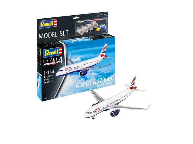 REVELL MODEL SET Airbus A320 neo British Airways 1:144 Plane Model Kit ...