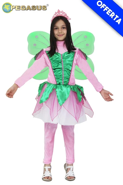 COSTUME FARFALLA ROSA Vestito Carnevale Pegasus EUR 25 00