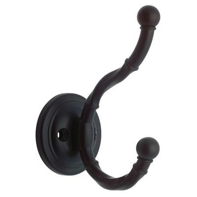 Brainerd 111445 Flat Black Twisted Double Prong Coat & Hat Hook