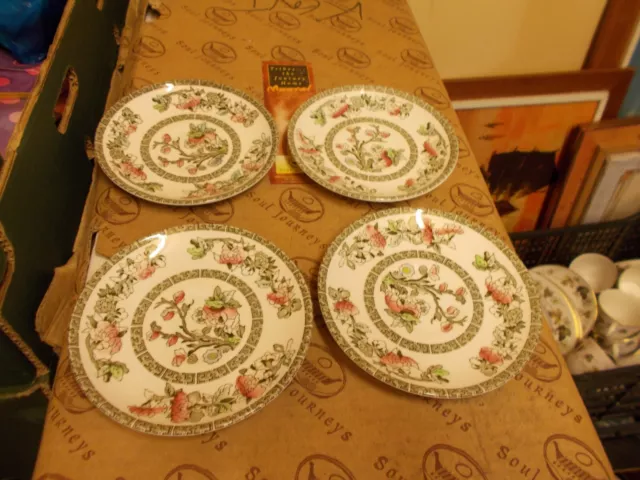 4X Johnson Bros England Indian Tree Saucers.