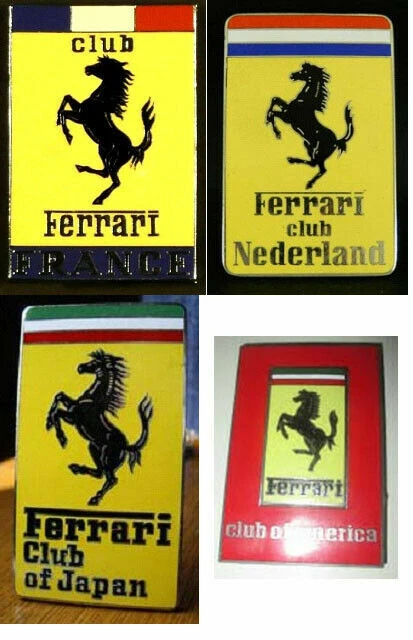 Badge Voiture - Ferrari Badge Ensemble De 4pcs Voiture Grill Badge Emblème Logos