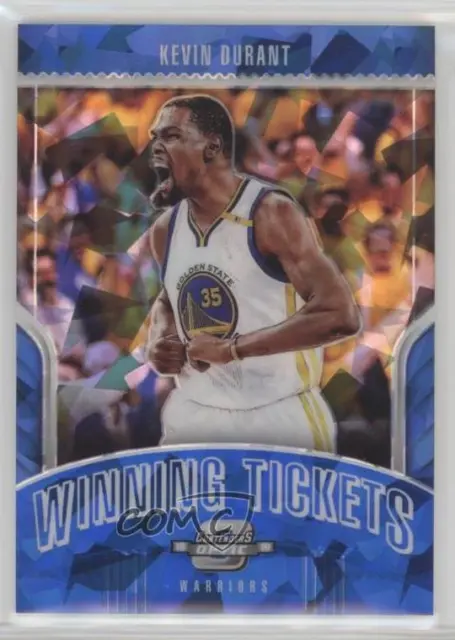 2018-19 Contenders Optic Winning Tickets Prizms Blue Cracked Ice Kevin Durant #8