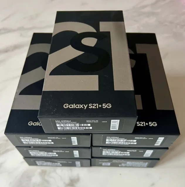 Samsung Galaxy S21+ 5G Retail Empty Phone Boxes & USB Type C Chargers - 8 Boxes