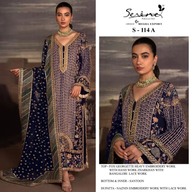 salwar kameez suit pakistani indian shalwar wedding dress serina designer eid 1