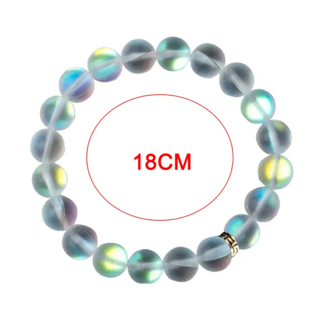 Mermaid Glass Crystal Moonstone Bracelets Multicolor Matte Shining Stone Bea-wf
