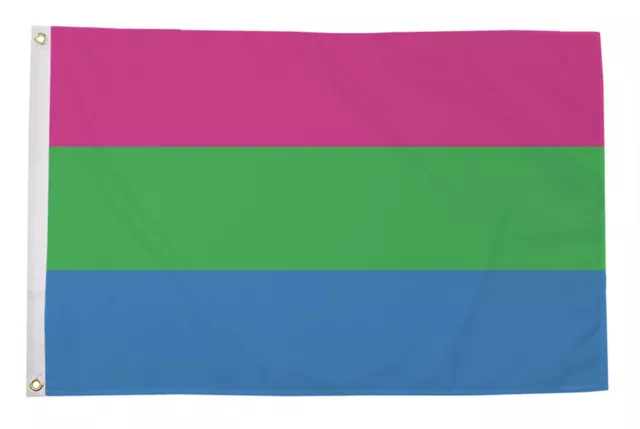 POLYSEXUAL PRIDE LGBT GAY 5x3 feet FLAG 150cm x 90cm