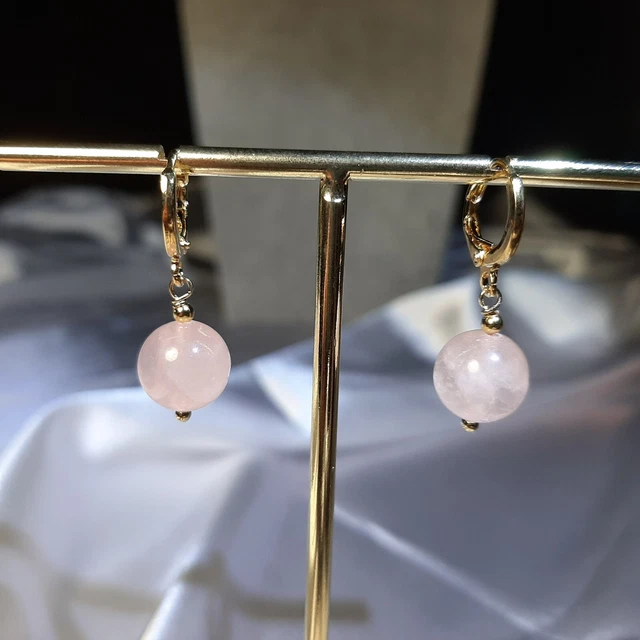 Pendantes Dormeuses Antiques En Or Rose 18k Avec Perles - Circa 1900 - Occasion