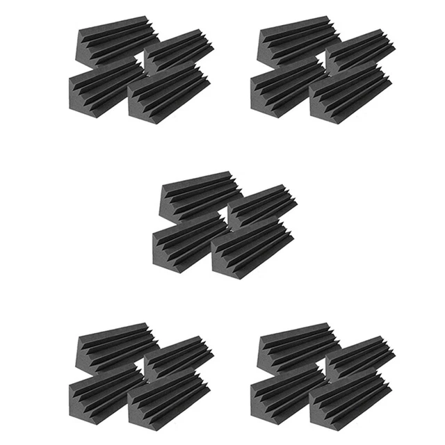 20 pz pannelli acustici studio acustici schiuma insonorizzata, trappola per bassi CornM4W5