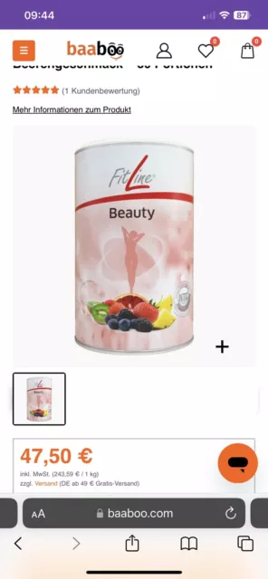 2 x FitLine Beauty + 30 % mehr Inhalt NEU & OVP 2