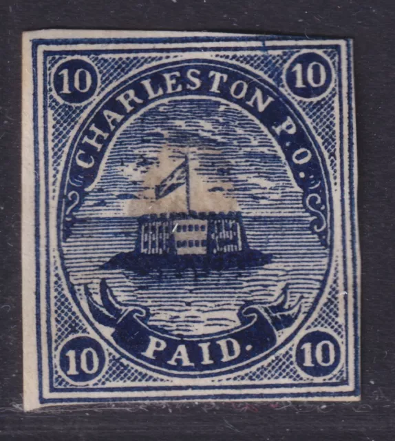 Confederate States Charleston CSA Fantasy by Taylor, Fort Sumter, 10c Blue.