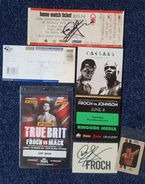 Carl Froch Boxing Tickets Passes Autographs