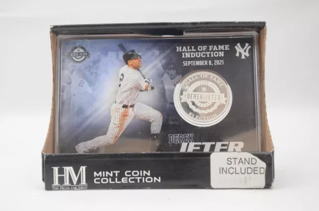 The Highland Mint Coin Collection Derek Jeter Stand Included New in Box