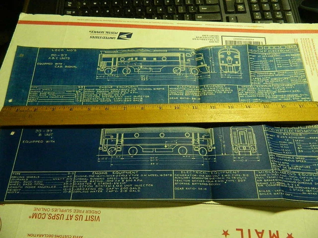RARE! NICE! Chicago Milwaukee St. Paul Pacific Railroad Road EMD F7 A&B ephemera