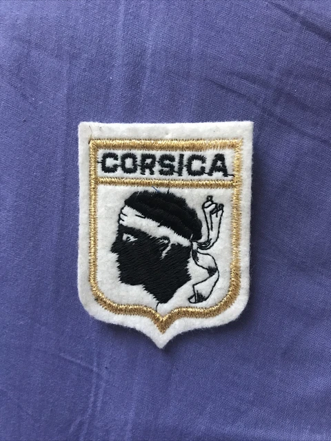 Écusson Brodé Corse 65 Mm - Insigne Tissu Ancien - Fabriqué En France
