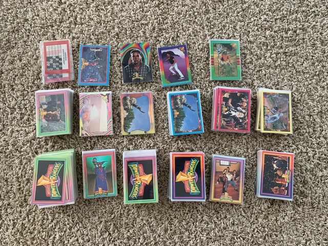 MIGHTY MORPHIN POWER Ranger 417 Card Lot Blue Pink Yellow Border Sleeve  Foil $50.00 - PicClick