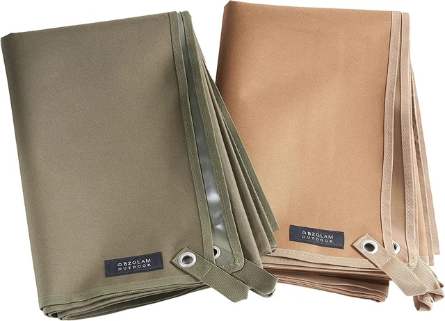 BZGLAM Tent Sheet Ground Sheet Water Pressure Resistant (Khaki)