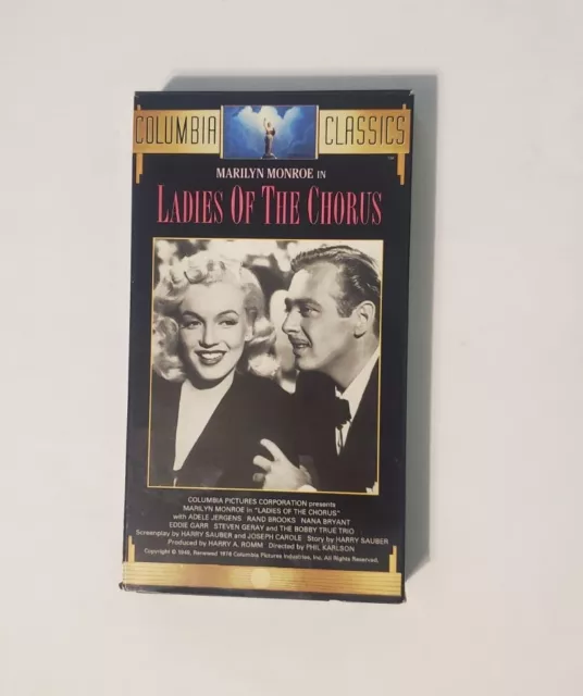 Ladies of the Chorus 1992 VHS Marilyn Monroe