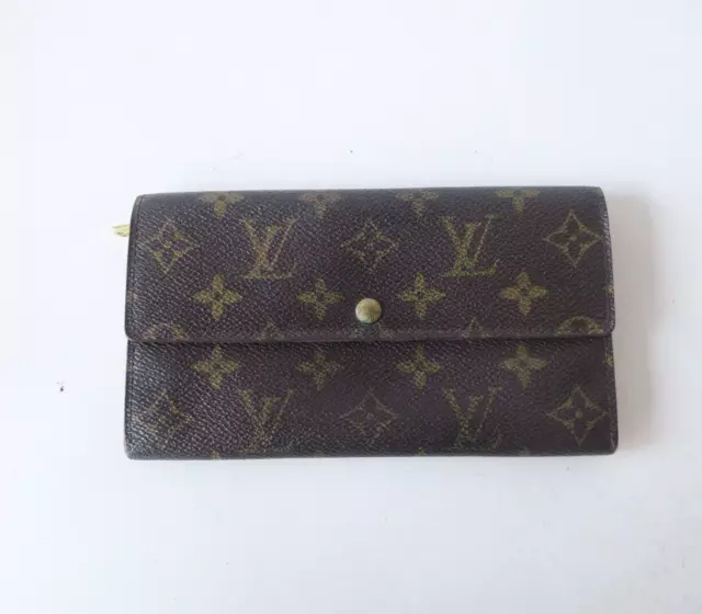 Shop Louis Vuitton PORTEFEUILLE SARAH LV SARAH WALLET Monogram Brown  Leather Long Wallets N63209 by Belleplume