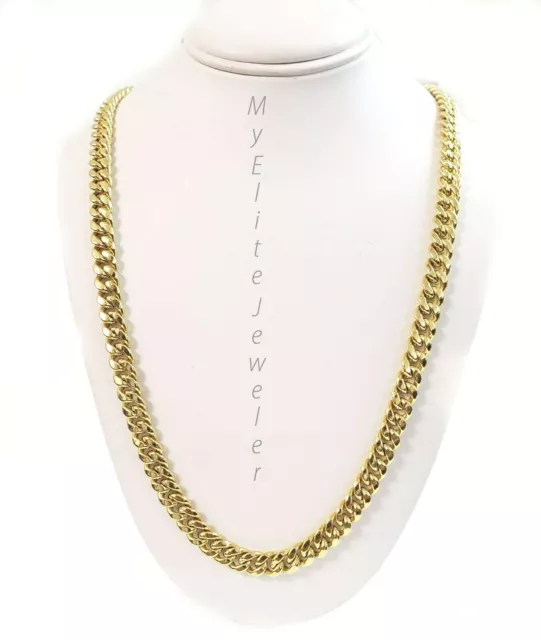10k Yellow Gold Miami Cuban Link Chain necklace 6mm 26" inch Box Lock REAL 10KT