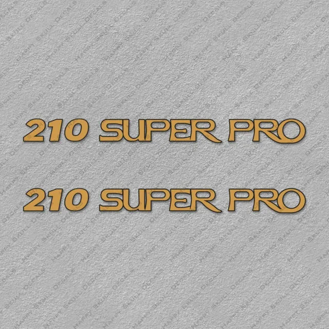 PRO CRAFT 210 SUPER PRO GOLD DECALS STICKERS Set of 2 25.5" LONG