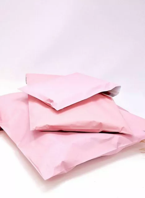 200 PALE PINK POLY MAILER BAGS 6 x 9 COLOR BOUTIQUE SHIPPING ENVELOPE MAILING