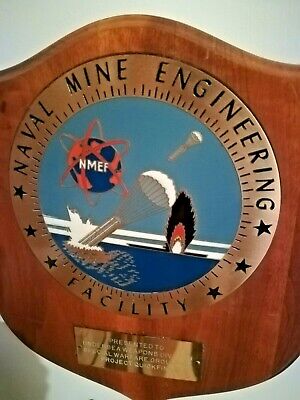 CREST WALL PLAQUE US NAVY NAVAL MINE ENGINEERING FACILITY SEAL PROJECT QUICKFIND 