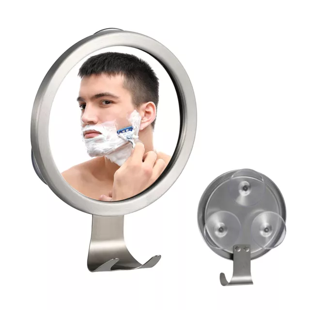 Bathroom Fogless Mirror Shower Shaving Mirror with Suction Cup Wall Mount