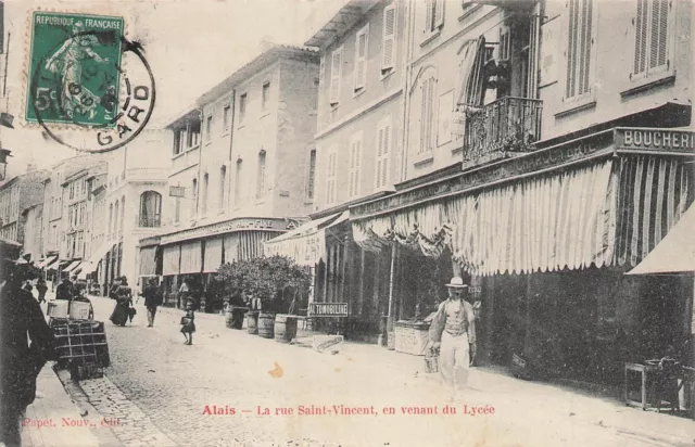 Alais Ales Rue Saint-Vincent En Venant Du Lycee Boucherie  78250