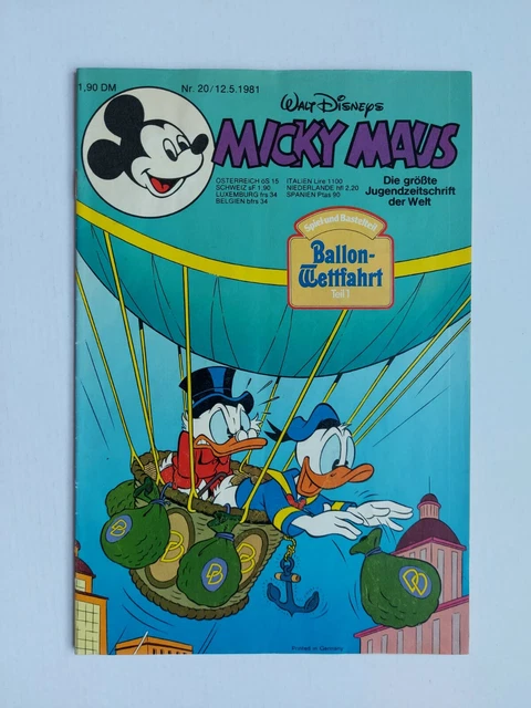 Ehapa - Micky Maus Nr. 20 / 12.05.1981 - Top Zustand / Z1-2 (mit Beilage)