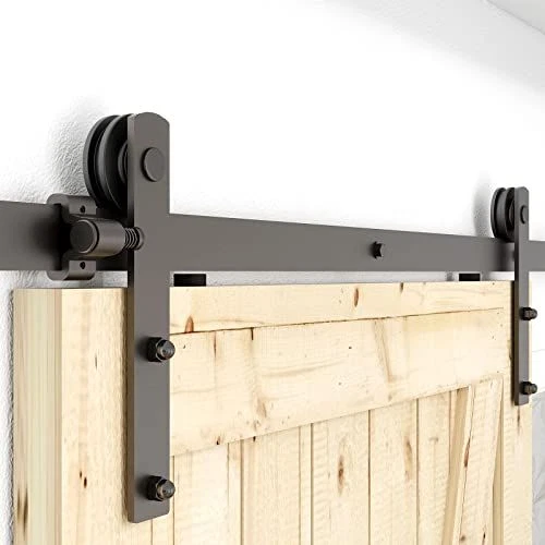 CCJH 6 Feet Heavy Duty Sturdy Sliding Barn Door 6 Feet, I Style Hanger