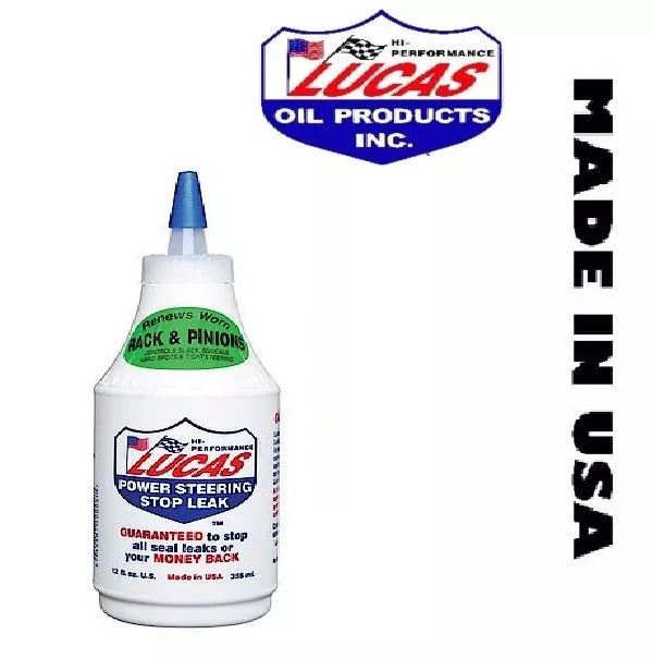 Lucas Oil Power Steering Stop Leak Fix Rack/Box Fluid Seal 355Ml