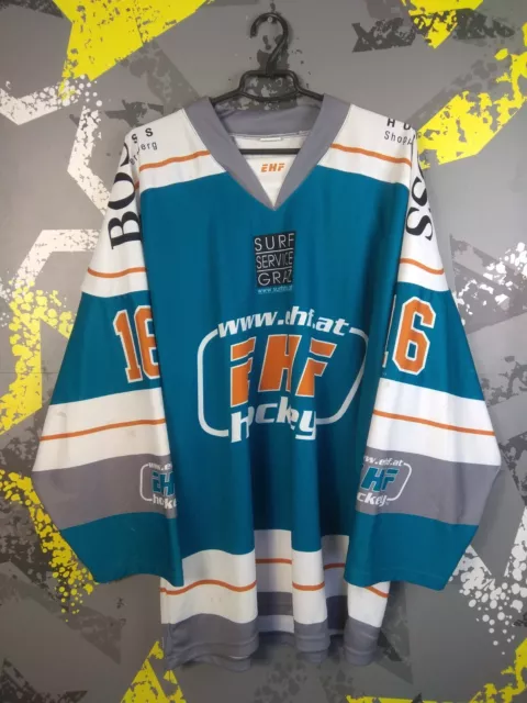 EHF Jersey Hockey Shirt #16 Hockey Wear Multicolor Polyester Mens Size XL ig93