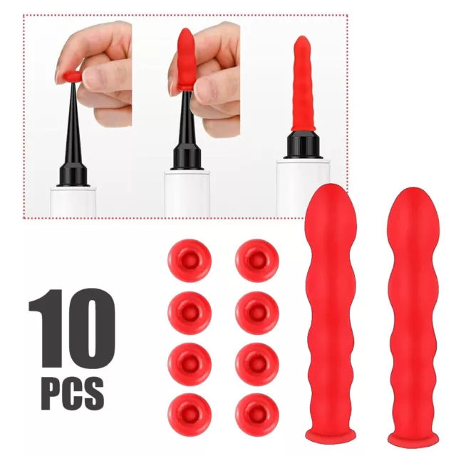 10pcs Lot Caulking Gun Nozzles Cap Red Caulk Saving Cap Caulk Sealer Saving Kit