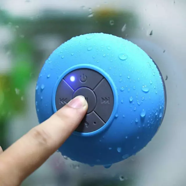 Dusch Bad Bluetooth Lautsprecher Spritzwassergeschützt IP44 Saugnapf 6 Farben