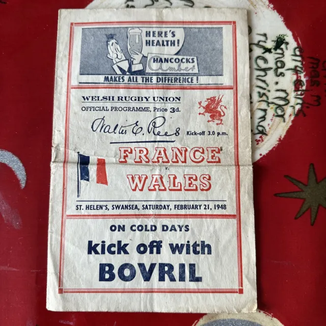 1948 France v Wales Swansea