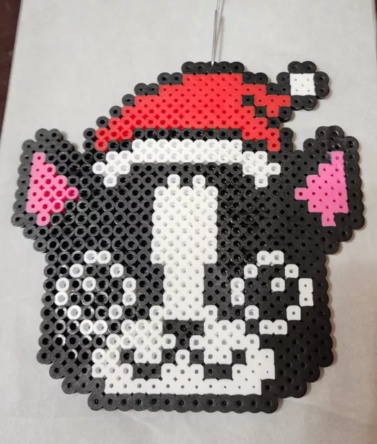 BOSTON TERRIER CHRISTMAS Perler Beads Pixel Art Ornament 9.99 PicClick