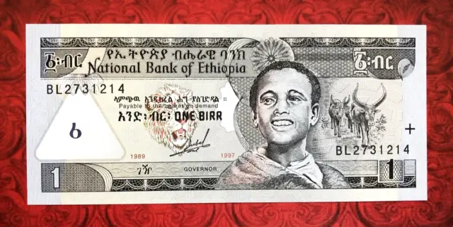 1989 Ethiopia - 1 Birr - Gem Unc - Col2