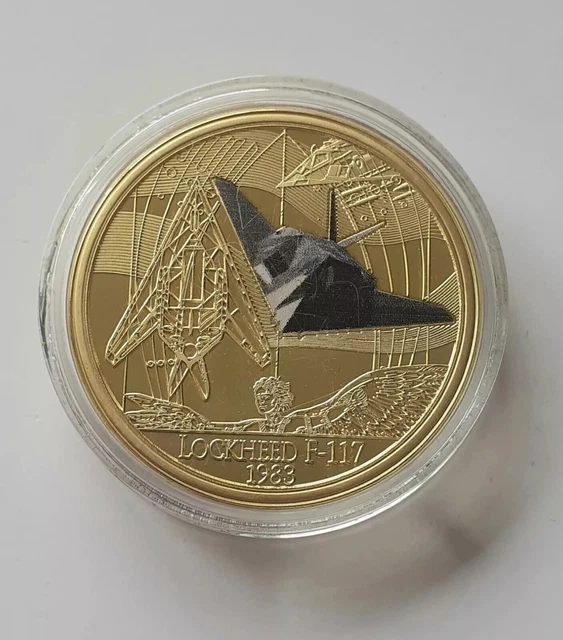 HISTORY OF AVIATION GOLD PLATED Commemorative Coin 