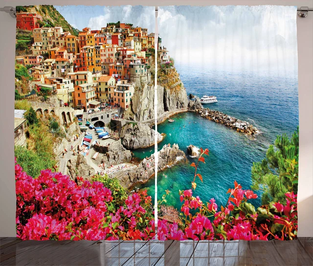 Italie Rideaux Cinque Terre Coast Beach