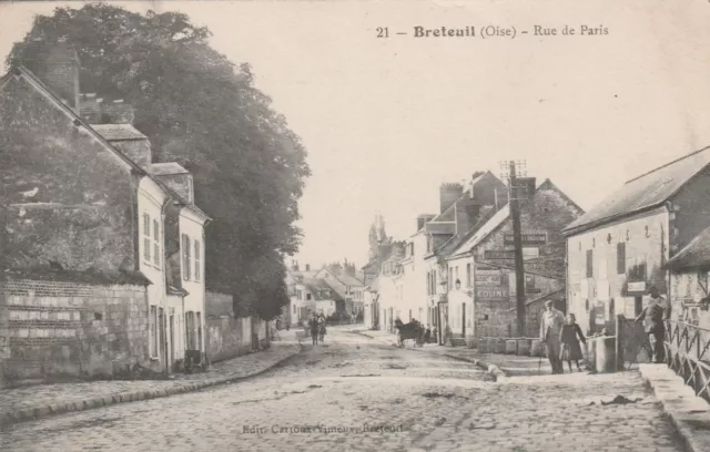 CPA 60 BRETEUIL (Oise) Rue de Paris
