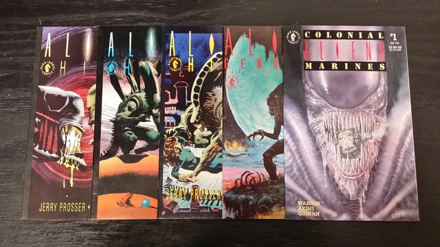 1993 Dark Horse Comics Lot Of 5 Assorted Aliens Colonial Marines Genocide Hive