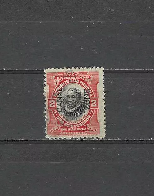 CANAL ZONE , US , PANAMA , 1909/10 , CORDOBA , READING/UP, 2c STAMP O.P. , USED